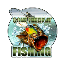 Gone Freakin’ Fishing Decal – FreakDecals.com