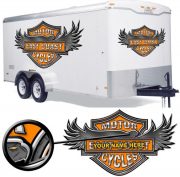 Motorcycle Racing Custom Trailer Graphic Decal Sticker