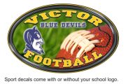 Custom School Football Decal Sticker