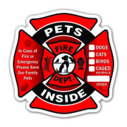 Pets Inside Emergency Decal